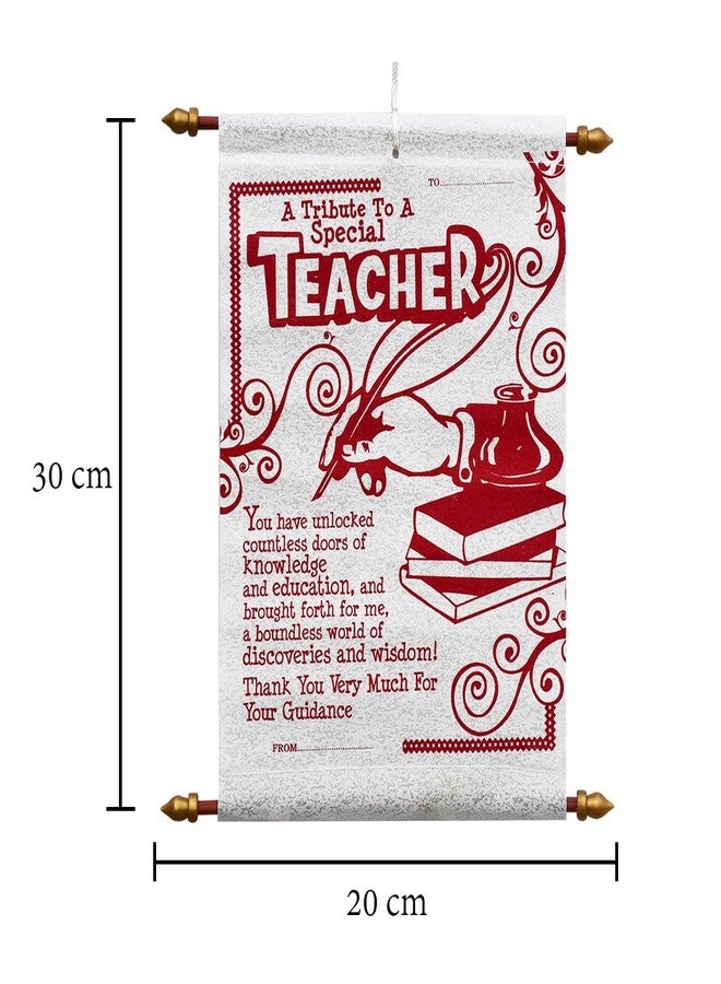 Natali Traders Teacher's Day Gift for Teacher - World Best Teacher Scroll Card - Birthday Gift for Teacher - Farewell Gift for Teachers - Teacher's Day Special - Image 3